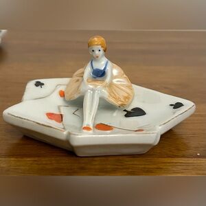 Vintage Japanese luster ware mini ashtray.